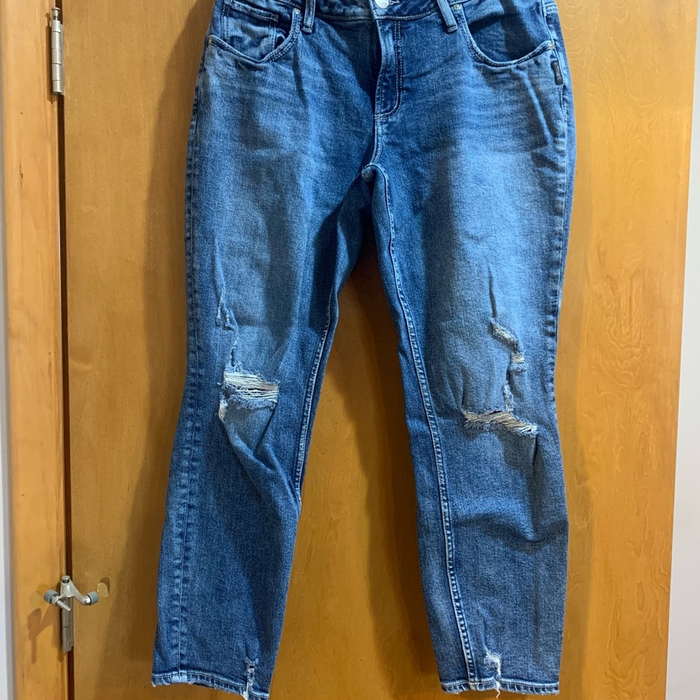 Silver boyfriend cut jeans sz30
